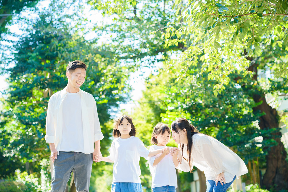 家族と一緒に